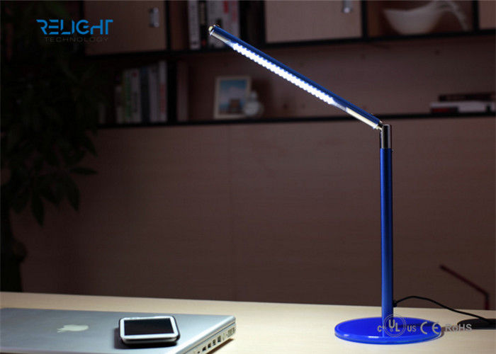 Tempered Toughened Glass Alloy LED Desk Lamp Dimmable and Foldable USB Charging Port Long Lifespan