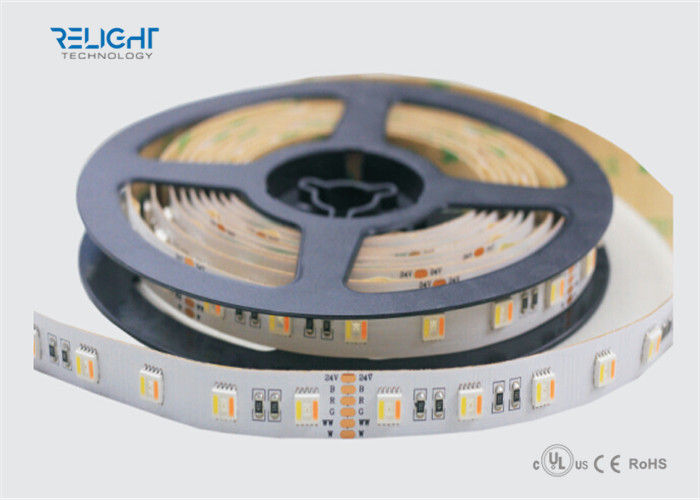 Low Voltage Input Cuttable 5 years Warranty UL Listed RGBWW IP65 Flexible Strips Full Color