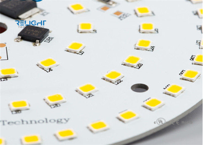 Round SMD AC LED Module Panel , 800LM Led Downlight Module PCB