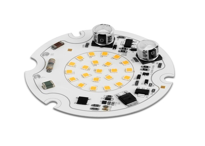 Customized design solution driverless  round  led PCB module with driver on board 100lm/w AC120V/AC230V