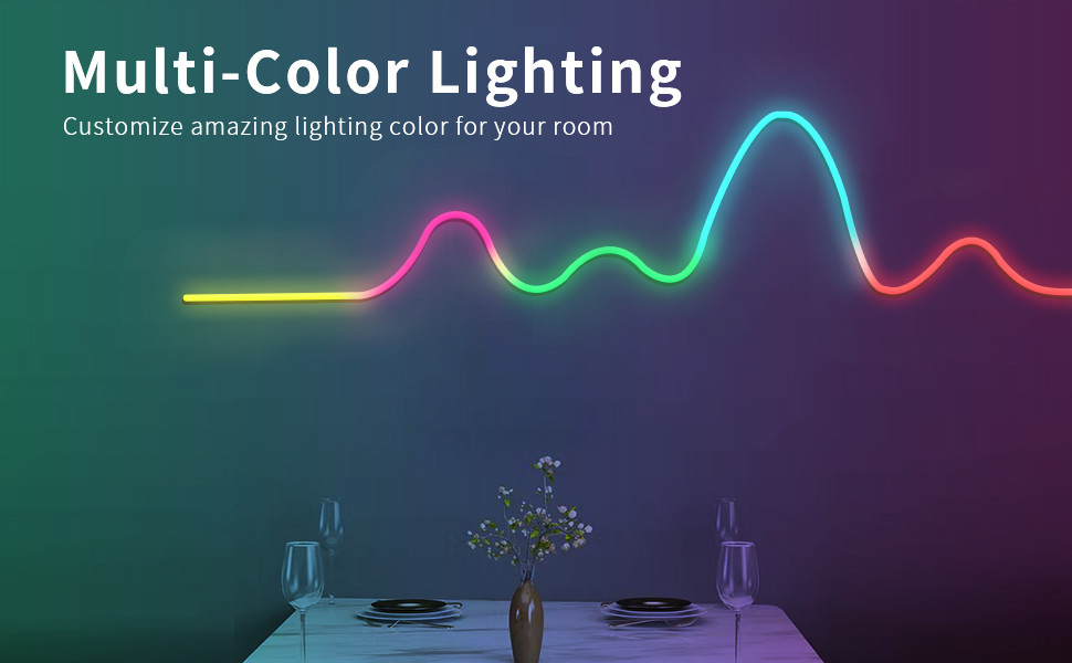 Smart Light 12v Flex Led Neon Rope Rgb Home Decorative With Music Mode